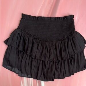 Elegant Black Ruffled Skirt